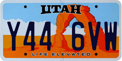 UT license plate Y446VW