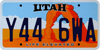 UT license plate Y446WA