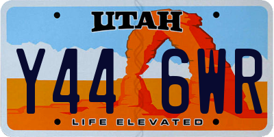 UT license plate Y446WR