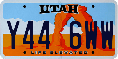UT license plate Y446WW