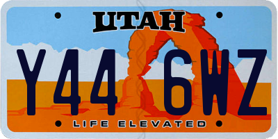 UT license plate Y446WZ
