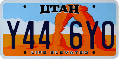 UT license plate Y446YO