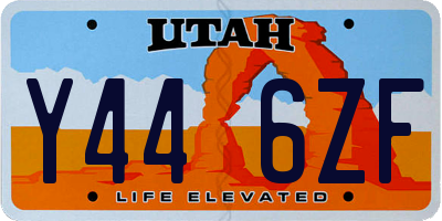 UT license plate Y446ZF