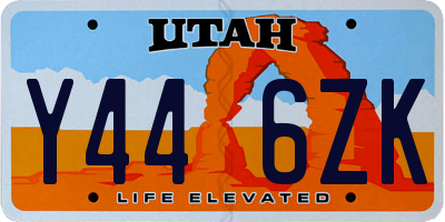 UT license plate Y446ZK