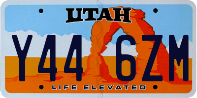 UT license plate Y446ZM