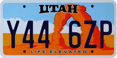 UT license plate Y446ZP