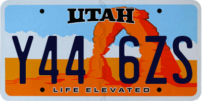 UT license plate Y446ZS