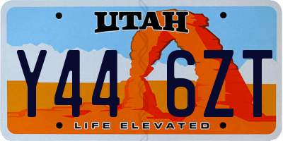 UT license plate Y446ZT