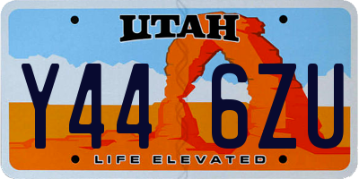UT license plate Y446ZU