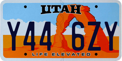 UT license plate Y446ZY