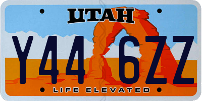 UT license plate Y446ZZ