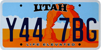 UT license plate Y447BG