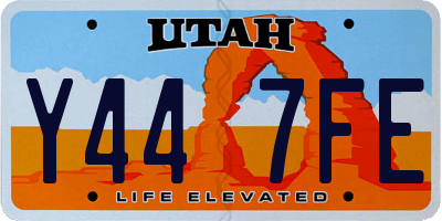 UT license plate Y447FE