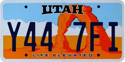 UT license plate Y447FI