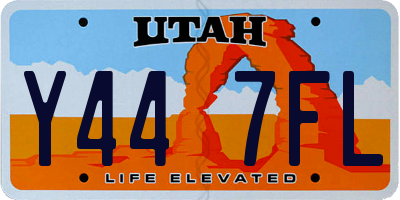 UT license plate Y447FL