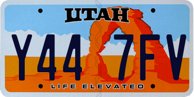 UT license plate Y447FV