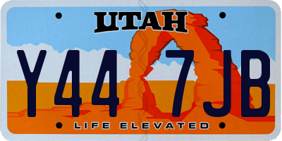 UT license plate Y447JB