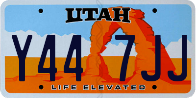 UT license plate Y447JJ