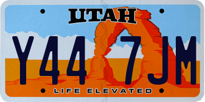 UT license plate Y447JM