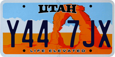 UT license plate Y447JX
