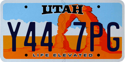 UT license plate Y447PG