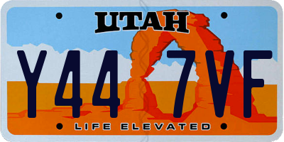 UT license plate Y447VF