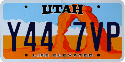 UT license plate Y447VP