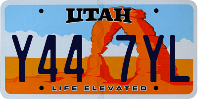UT license plate Y447YL