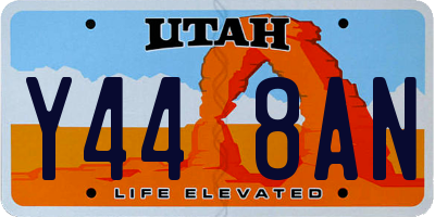 UT license plate Y448AN
