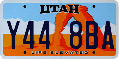 UT license plate Y448BA