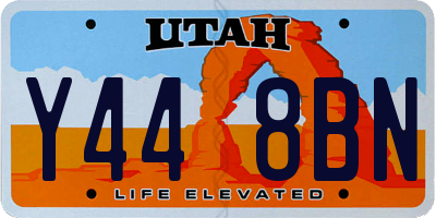 UT license plate Y448BN