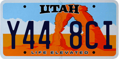 UT license plate Y448CI
