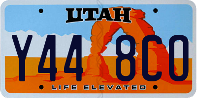 UT license plate Y448CO