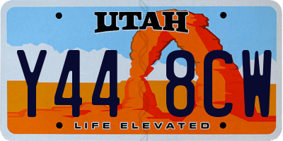UT license plate Y448CW