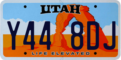 UT license plate Y448DJ