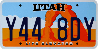 UT license plate Y448DY