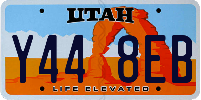 UT license plate Y448EB