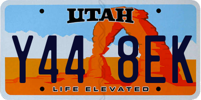 UT license plate Y448EK