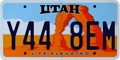UT license plate Y448EM