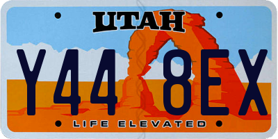 UT license plate Y448EX