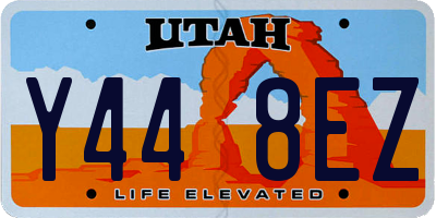 UT license plate Y448EZ