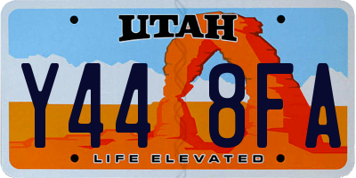 UT license plate Y448FA