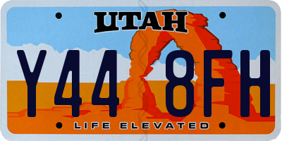 UT license plate Y448FH