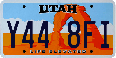 UT license plate Y448FI