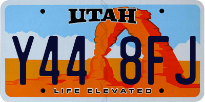 UT license plate Y448FJ
