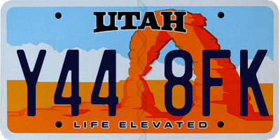 UT license plate Y448FK