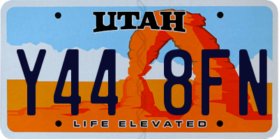 UT license plate Y448FN