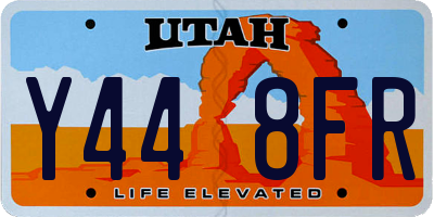 UT license plate Y448FR