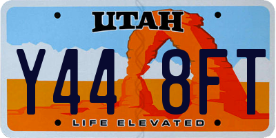 UT license plate Y448FT