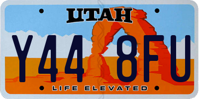 UT license plate Y448FU